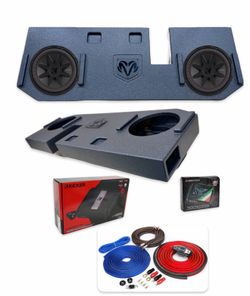DODGE RAM 4 DOORS 2002 and up FULL BASS PACKAGE KICKER AUDIO INSTALLED