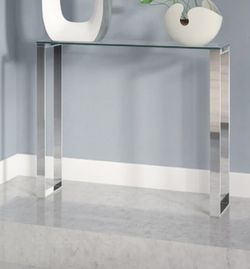Glass Modern Console Table For Sale 