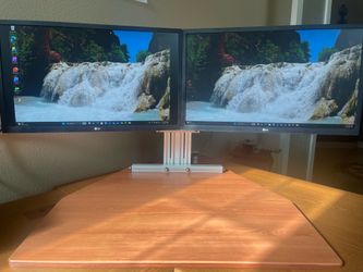 Standing Desk w/Dual LG 24” Monitors