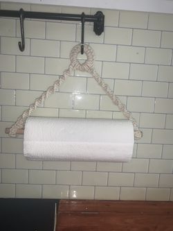 Macrame Paper Towel Holder