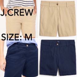 🌞(NEW) (SET OF 2) WOMEN’S J.CREW FACTORY 7” INSEAM CLASSIC CHINO SHORT - SIZE: 10 (MEDIUM)🌞