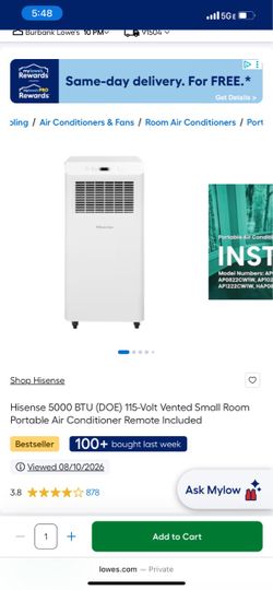 Hisense Portable Air Conditioner New