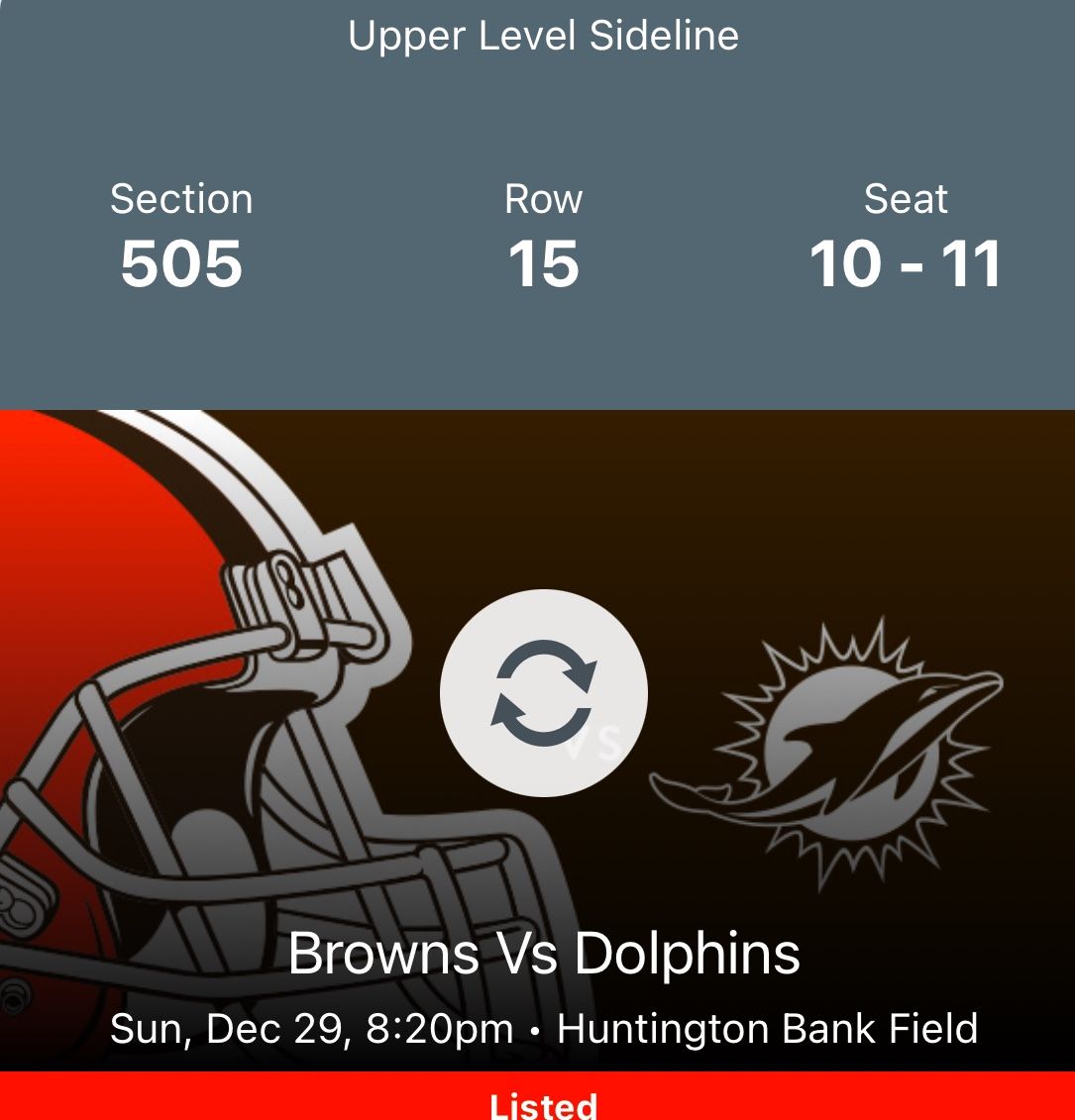Browns Vs Miami Tickets