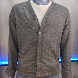 Helix Men’s XL Gray Cardigan Sweater