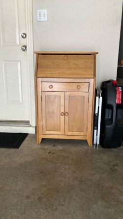 Solid wood antique phone desk