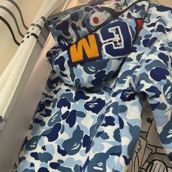 Blue Bape Hoodie 