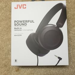 JVC Powerful Sound Wire Headphones Built-In Remote & Mic HA-S31M SB31 B-K (BR8)