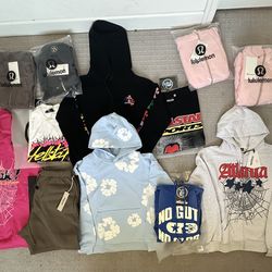 BRAND NEW SP5der, Hellstar, Denim Tears, Lululemon, Essentials