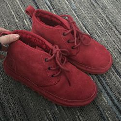 Red ugg boots 