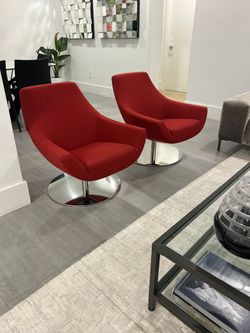 Red lounge chairs