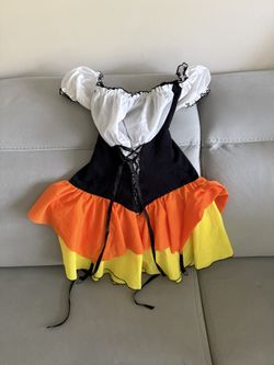 Halloween Candy Corn Adult Costume Sz Small 
