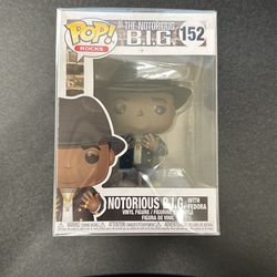 Notorious B.I.G w/ Fedora & Plastic Case Protector