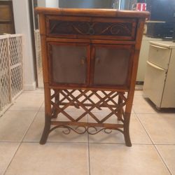 Bamboo  Cabinet With Wine Rack 