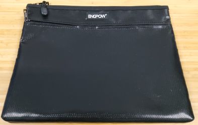ENGPOW Fireproof Document Bag Two Pockets Two Zippers Fire Safe Bag 13.5” x 11”