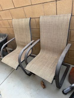 Outdoor Sling Patio Chairs Set of 6