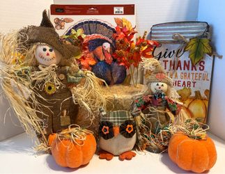 Fall & Thanksgiving Decor Lot – 13 Pieces