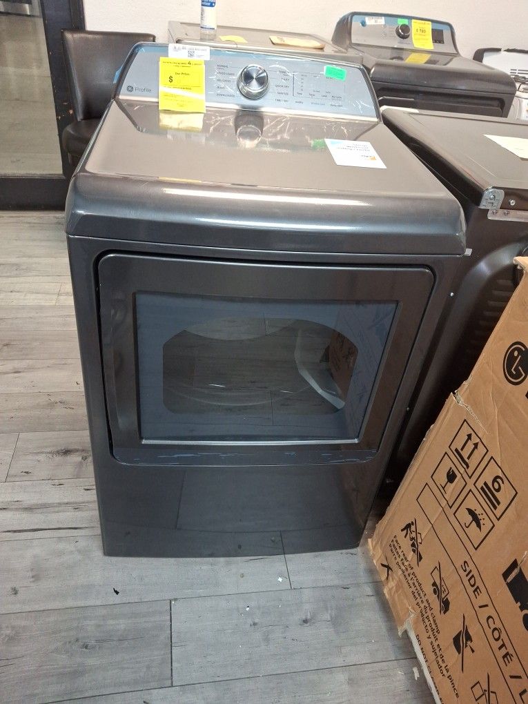 GE 7.4 Cu.ft Smart Diamond Gray Electric Dryer With Sanicycle And Sensor Dry Energe Star