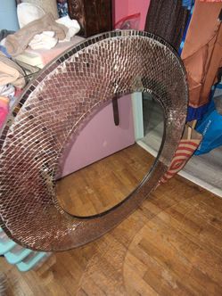 Pink mosaic mirror from Pier One