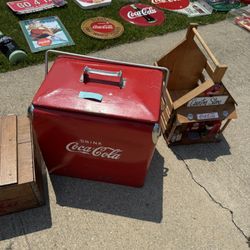 Vintage 1950’s Coca Cola Metal cooler