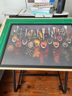 Framed completed puzzle