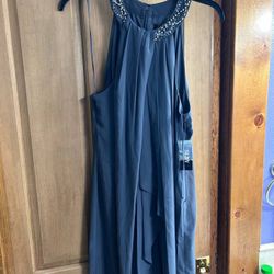 SLNY Beaded Chiffon Dress