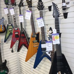 Flying V Guitars! Dean, Epiphone, Solar…
