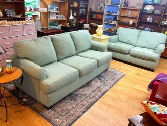 Ashley Furniture Daystar Seafoam Sofa and Loveseat