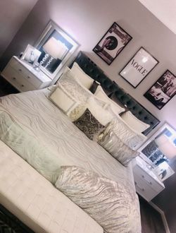 Glam king bed spread set of 20