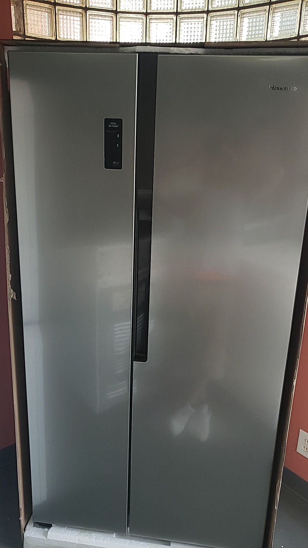 Stainless steel hisense side by side fridge