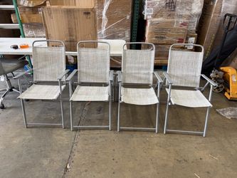 Set of 4 Folding Outdoor Patio Chairs