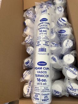 25 vasos foam de 16 onz $3