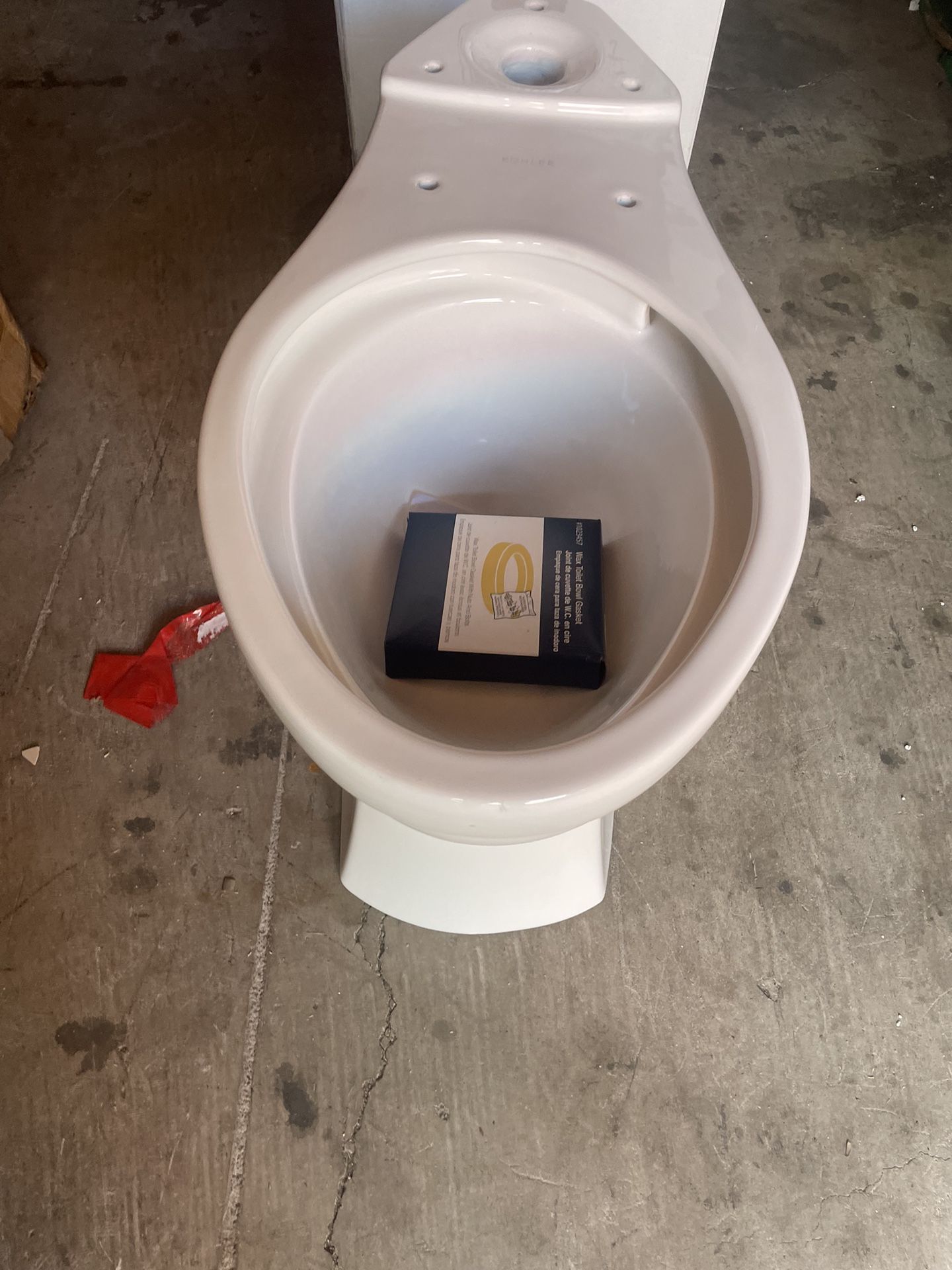 Elmbrook 12 in. Rough In 2-Piece 1.28 GFP Single FlushElongated Chair Height Toilet in White with Soft Close Seat