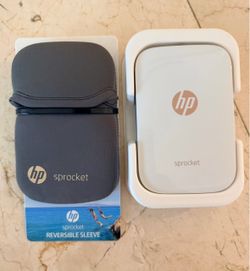 Never used HP Sprocket Portable Photo Printer with Sleeve