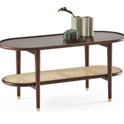Walnut Harmati Coffee Table (17”D x 40"W x 18"H)