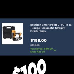 Bostitch 16gu Finish Nailer Pneumatic