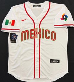 New Men's Mexico Baseball White 2023 World Baseball Classic Jersey