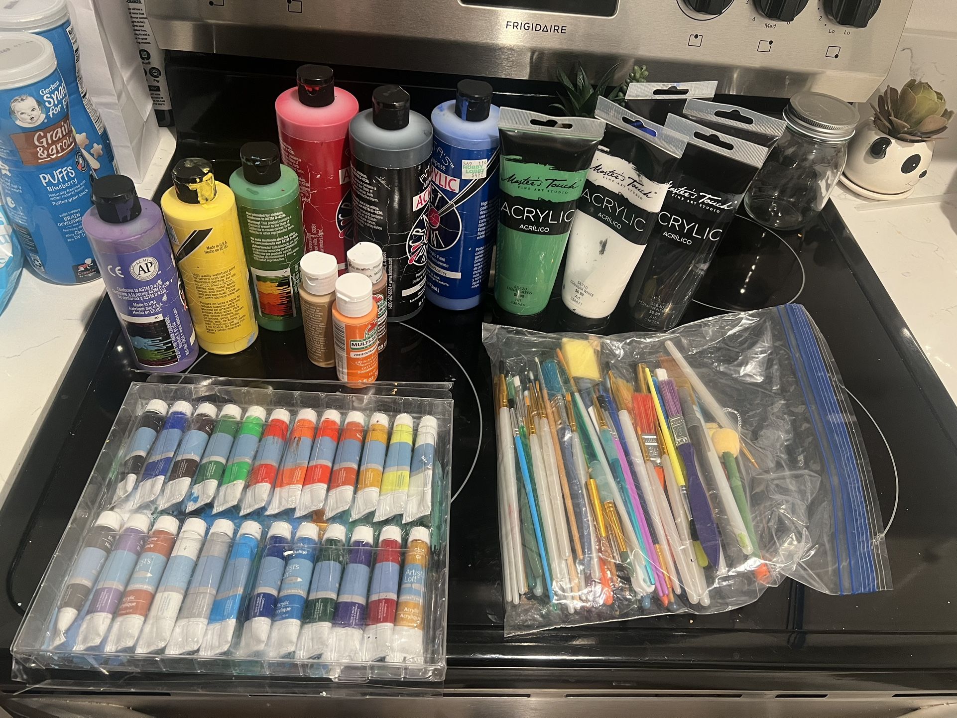 paint and brushes