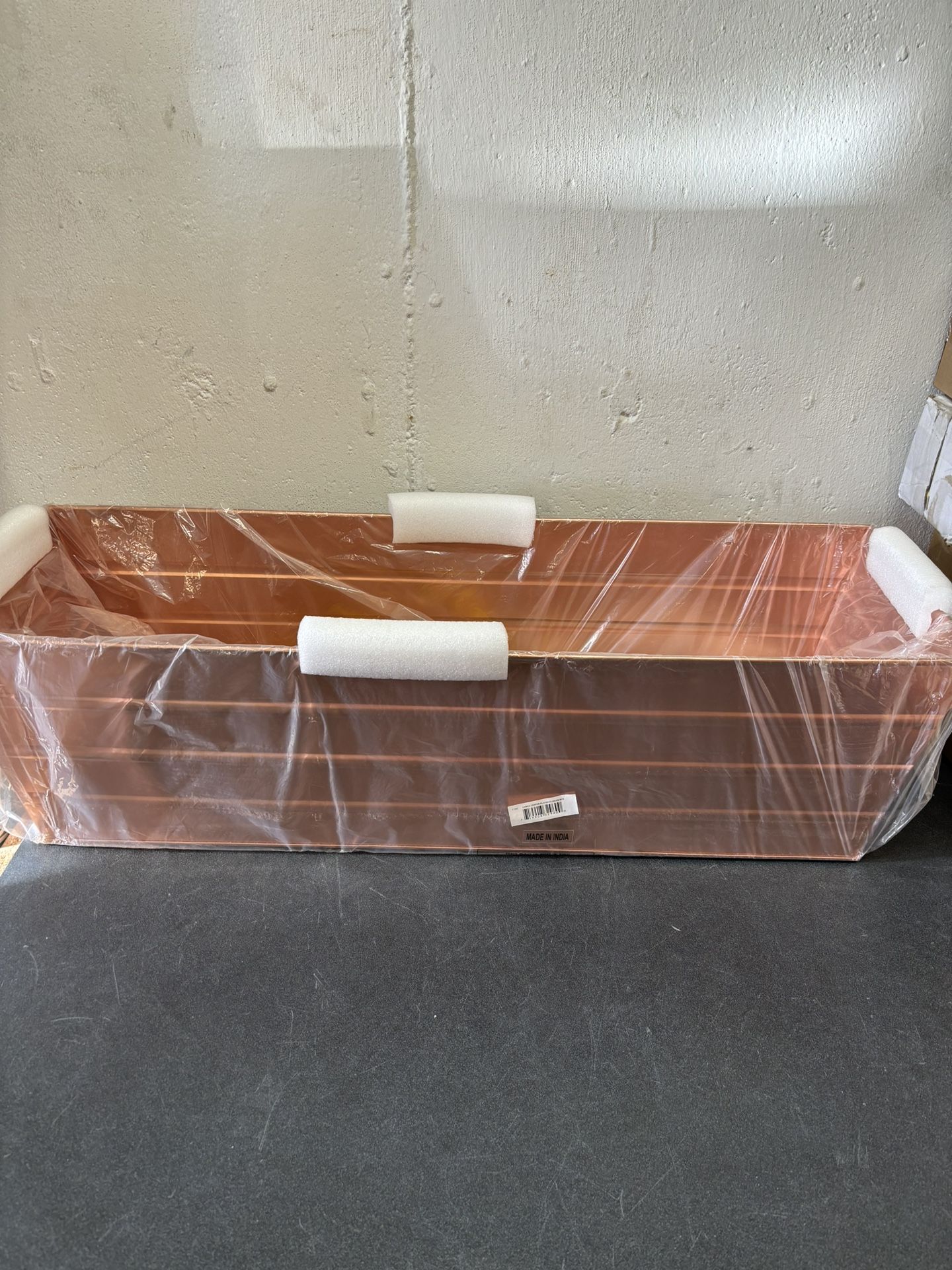 Achla Copper Plated Flower Boxes, Large, 35.25" L Brand New - Mounting Hardware Included $75 Cash or E-pay RI Daily Deals Message for appt. https://ww