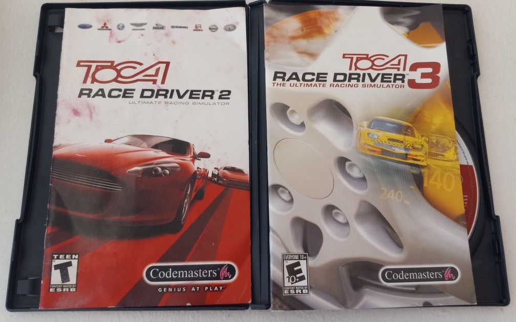 PS2 TOCA Race Driver 2 and 3 Discs
