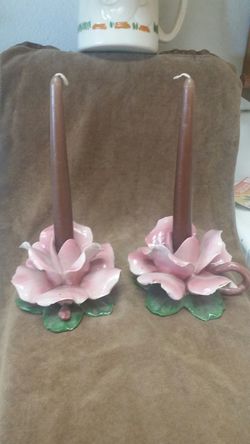 Capodemonte candle holders