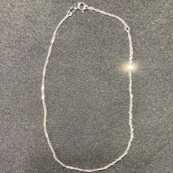 10K WHITE GOLD SINGAPORE ANKLET/BRACELET