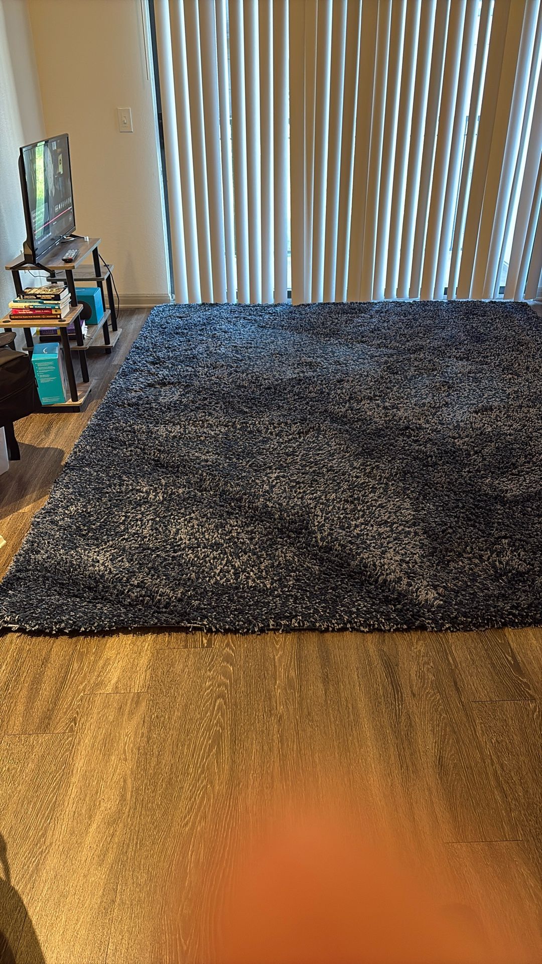 Navy Blue Shaggy Rug