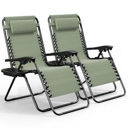 2 Patio Oversized Antigravity Chair