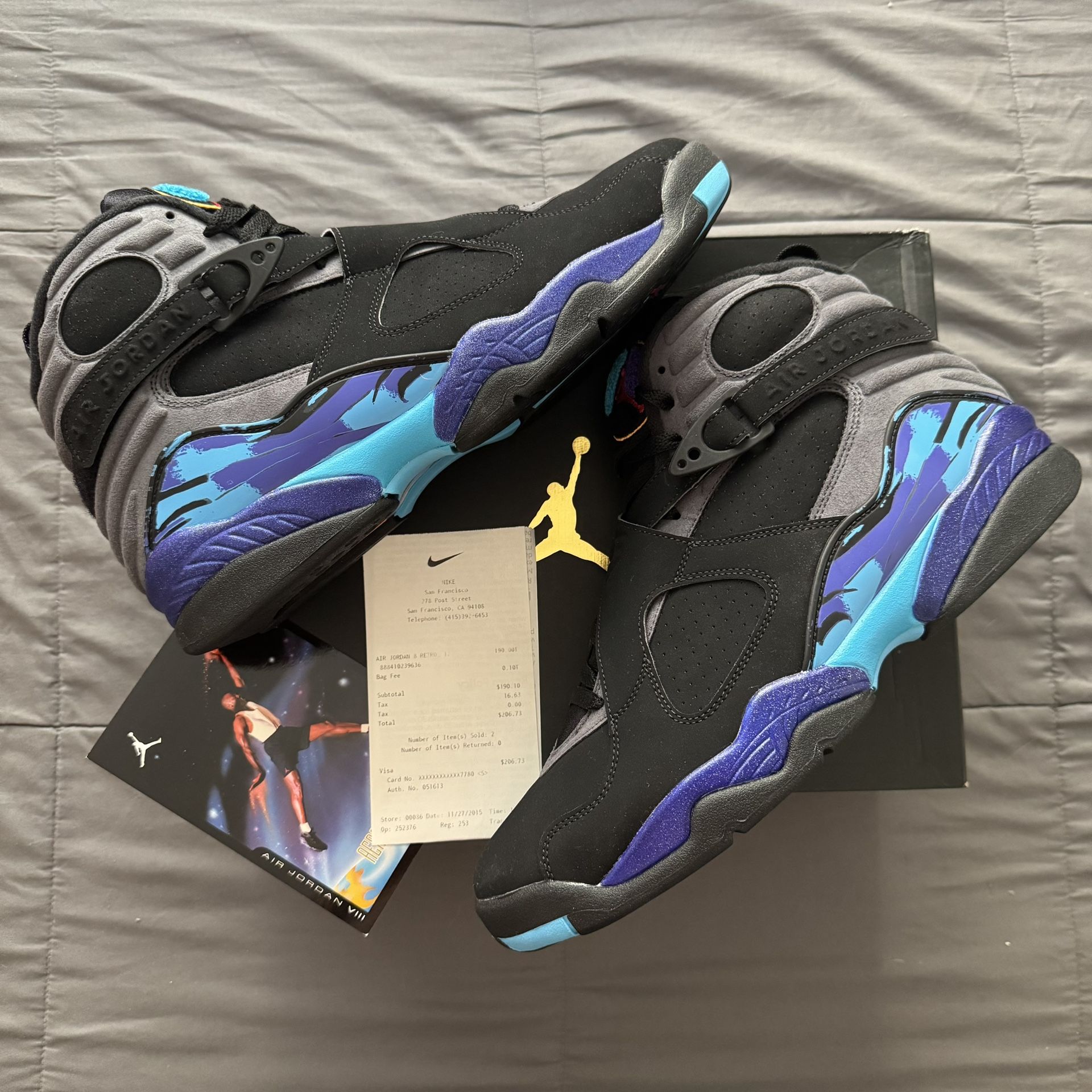 2015 Nike Air Jordan 8 Aqua Size 12
