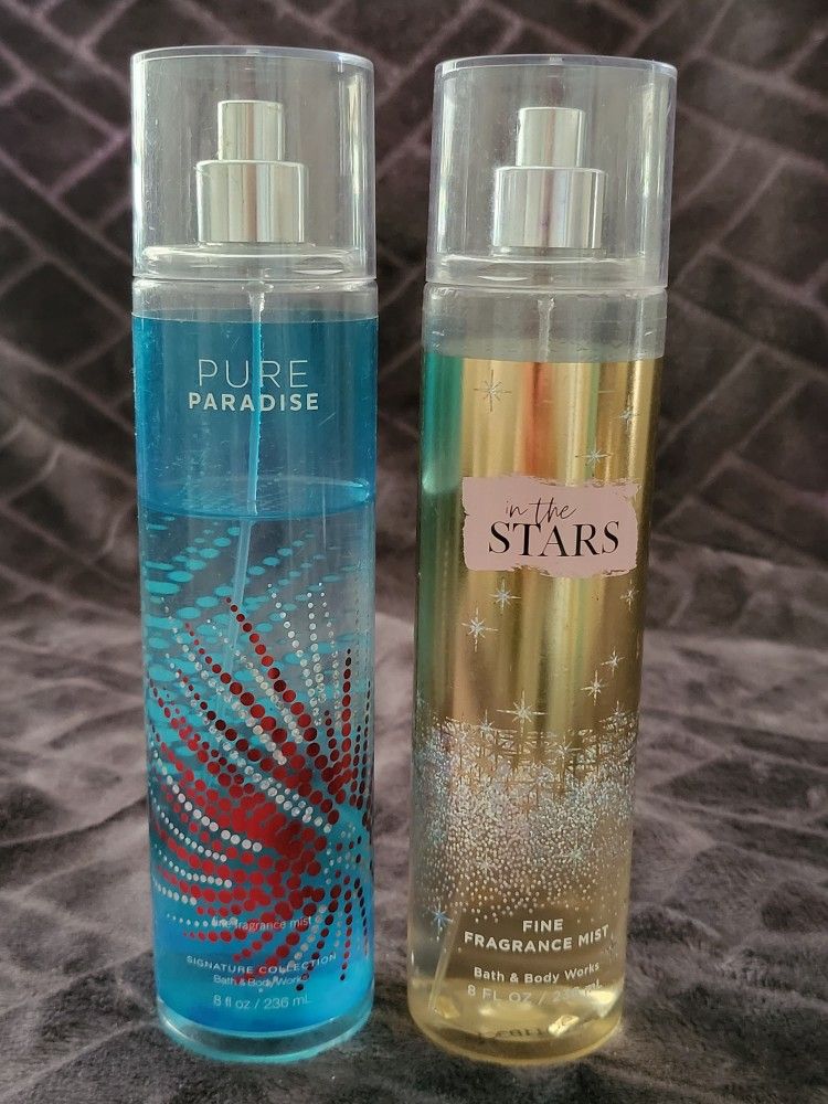Bath And Body Works Pure Paradise Spray And In The Stars Spray Fragrance 