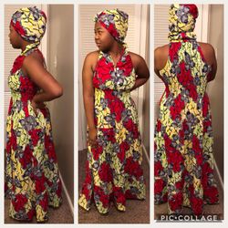 2 PC AFRICAN DRESS SET