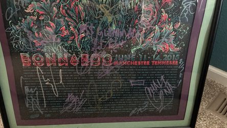 Bonnaroo 2015 autographed limited edition iconic piece of music history