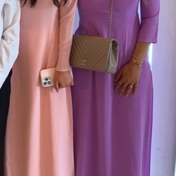 One Small Pink One Medium Purple Ao Dai S M Women Lunar New Year Vietnamese