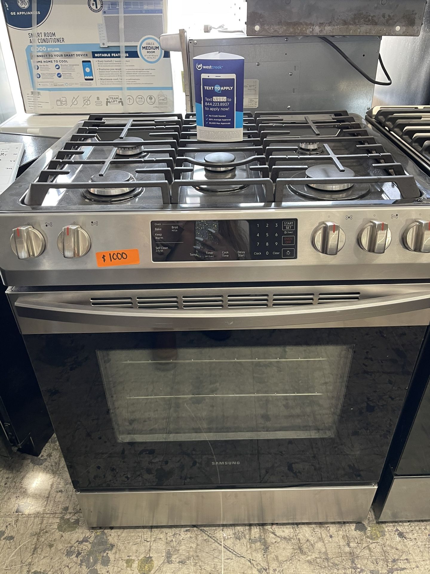 Samsung 30” Slide In Gas Range In Stainless Steel Open Box for Sale in