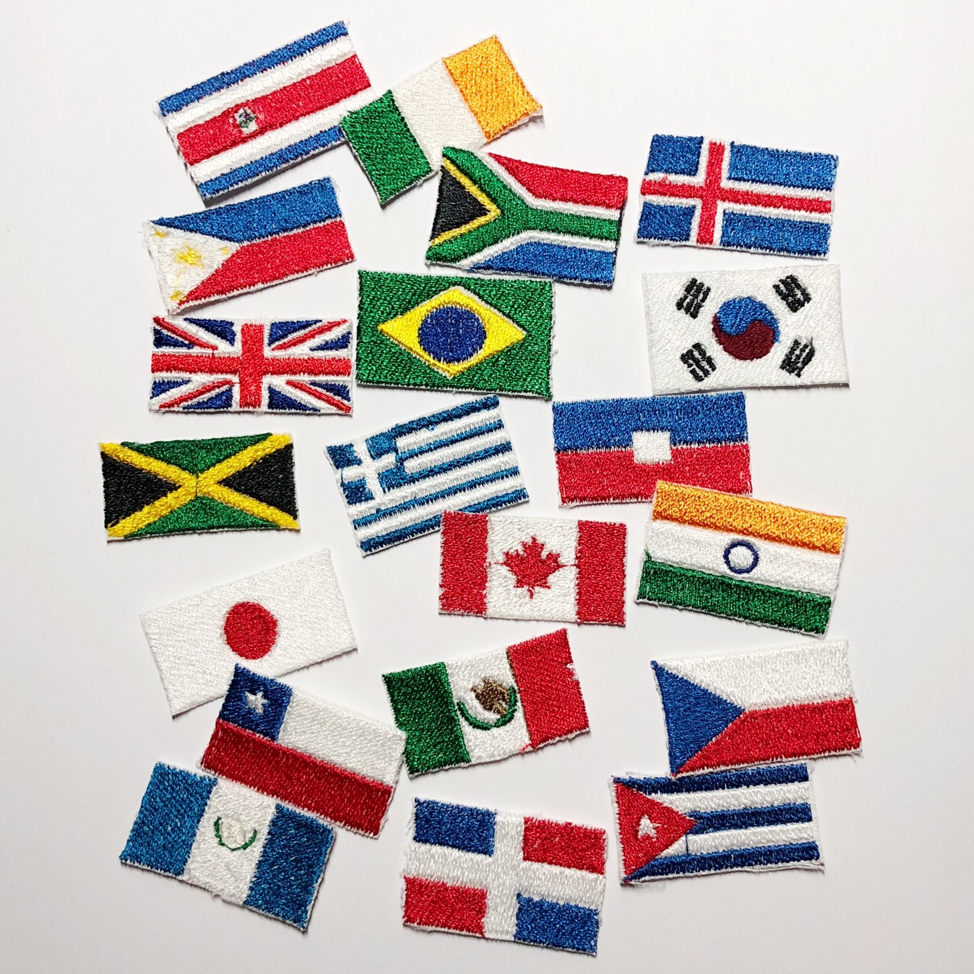 Mini World Countries Flags Iron On Embroidered Patches